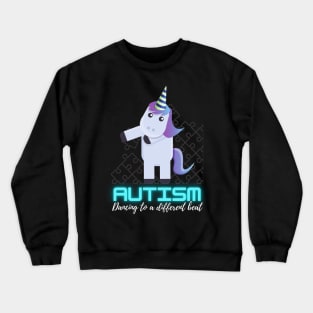 Autism awareness Dabbing unicorn puzzle piece kids Crewneck Sweatshirt